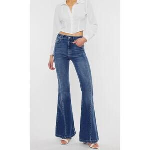 NWT Kancan Amayah High Rise Super Flare Jeans Womens 9/28